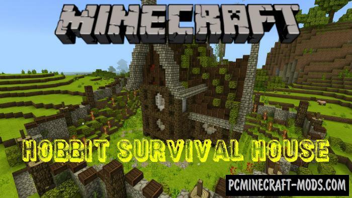 Hobbit Survival House Minecraft Pe Map 1 5 0 1 4 0 1 2 13 Pc Java Mods