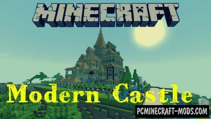 Modern Castle Minecraft PE Bedrock Map 1.15, 1.14