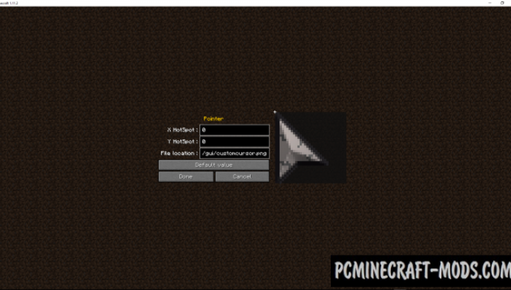 Cursor - HUD, GUI Mod For Minecraft 1.19.2, 1.18.1, 1.16.5, 1.15.2