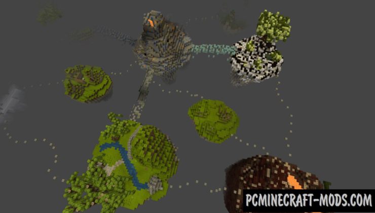 Foggy Flying Islands PvP Minecraft PE Map 1.5.0, 1.4.0, 1.2.13