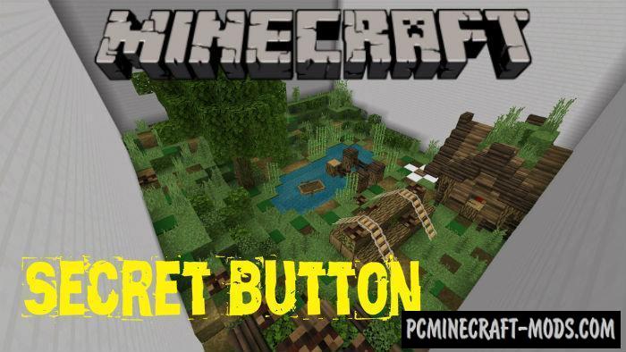 Secret Button Minecraft PE Bedrock Map 1.5.0, 1.4.0, 1.2 