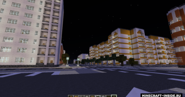 City in creative mode Map For Minecraft 1.14.2, 1.14.1 