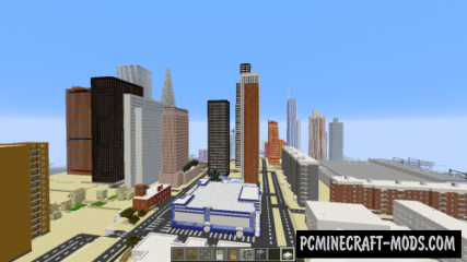 City in Creative Mode Map For Minecraft