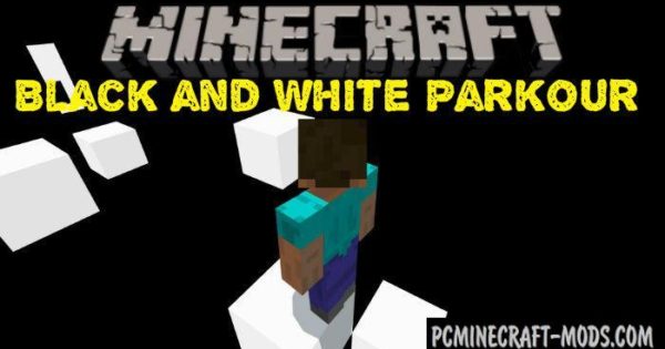 Black and White Parkour Minecraft PE Map 1.2.14, 1.2.13, 1 