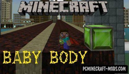 Baby Body Minecraft PE Bedrock Mod 1.9.0, 1.8.0, 1.7.0