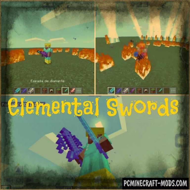 Elemental Swords Minecraft Pe Mod Pc Java Mods