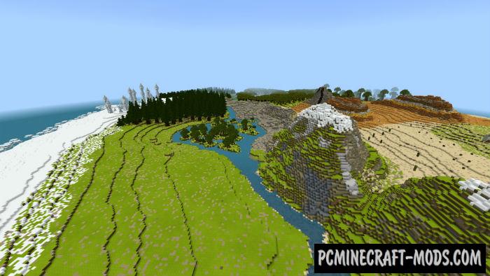 Island Of Four Seasons Minecraft Pe Map 1 9 0 1 8 0 1 7 Pc Java Mods