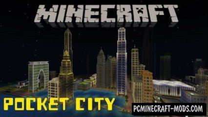 Pocket City Minecraft PE Map iOS/Android 1.9.0, 1.8.0, 1.7