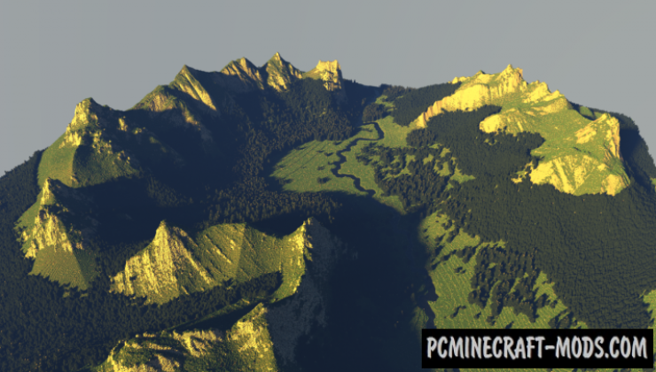 Peaceful Mountain Valley - Survival Map For MC