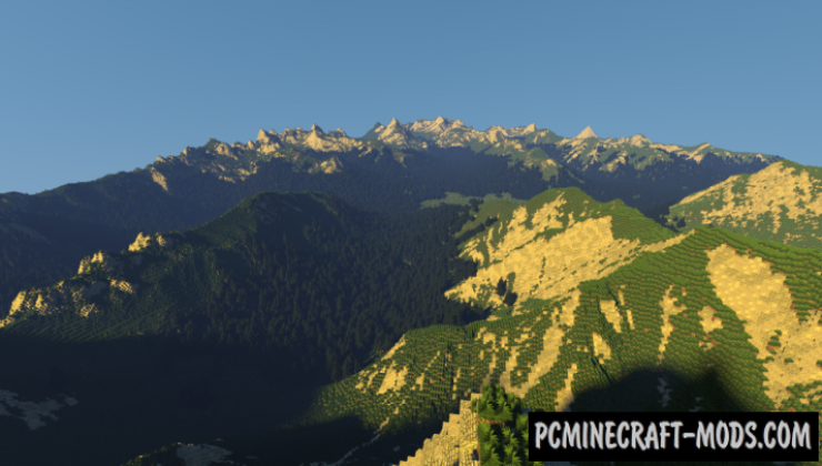Mountain Landscape Map For Minecraft 1.14, 1.13.2  PC 