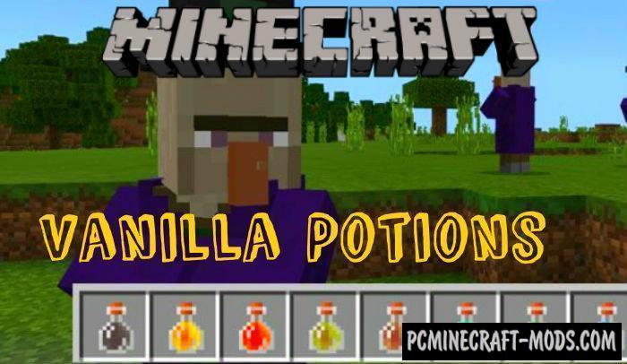 Vanilla+ Potions Minecraft PE Mod 1.9.0, 1.8.0, 1.7.0