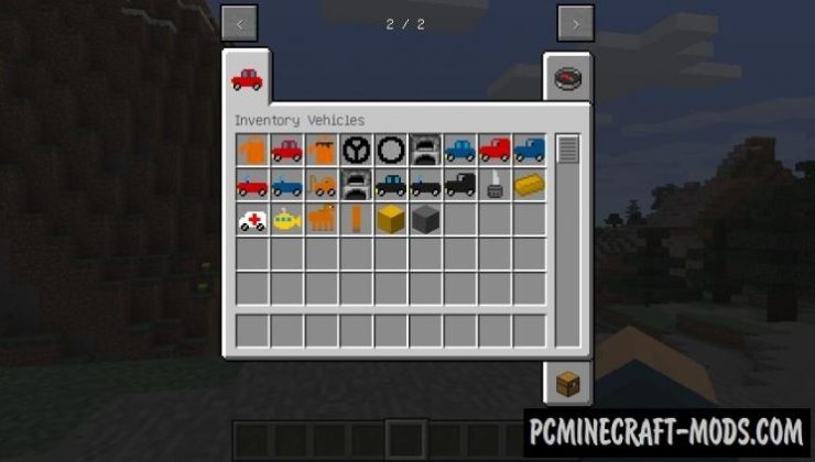 Inventory Vehicles Mod For Minecraft 1.12.2