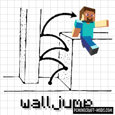 Wall-Jump! - Parkour Mod For Minecraft 1.18.2, 1.17.1, 1.16.5, 1.12.2