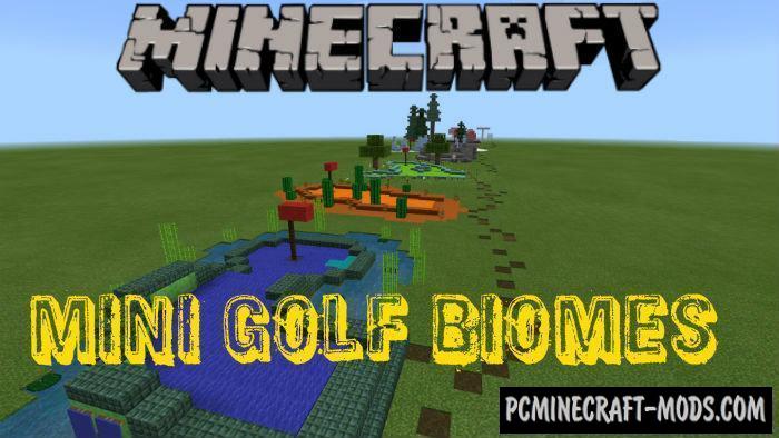 Mini Golf Biomes Minecraft PE Bedrock Map 1.9, 1.8, 1.7