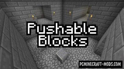Pushable Blocks Command Block For Minecraft 1.12.2