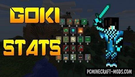 GokiStats - RPG, Adventure Mod For Minecraft 1.18.1, 1.16.5, 1.12.2