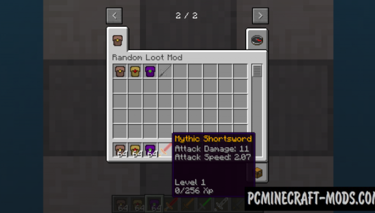 Random Loot - Weapons Mod For Minecraft 1.16.5, 1.12.2