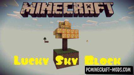 Lucky Skyblock Survival Minecraft PE Map 1.9.0, 1.8, 1.7