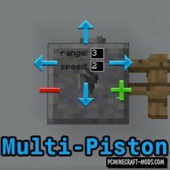 Multi-Piston Mod For Minecraft 1.19.3, 1.18.2, 1.17.1, 1.12.2