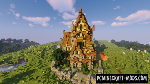 Medium Medieval House Map For Minecraft 1.17 1.16.5 PC 