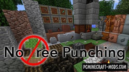 No Tree Punching - Ores, Tweaks Mod For MC 1.20.1, 1.16.5, 1.12.2