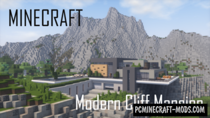 Modern Cliff Mansion Map For Minecraft