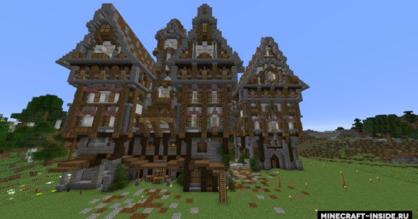 Medieval Urban Manor Map For Minecraft 1.14.4, 1.14.3 | PC Java Mods