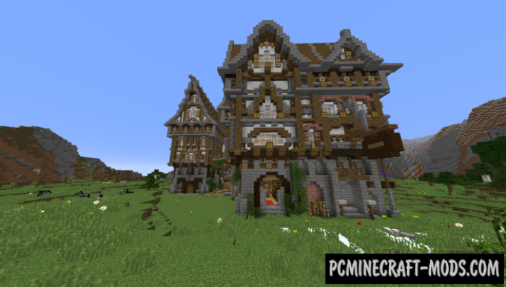 Medieval Urban Manor - Castle Map For Minecraft
