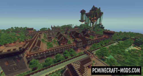 minecraft medieval fantasy city map 1.12.2