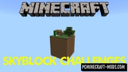 Skyblock Hard Challenges Minecraft PE Bedrock Map 1.19
