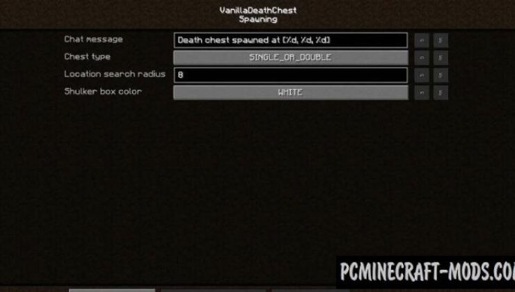 Vanilla Death Chest - Surv Mod For MC 1.16.5, 1.16.4, 1.12.2