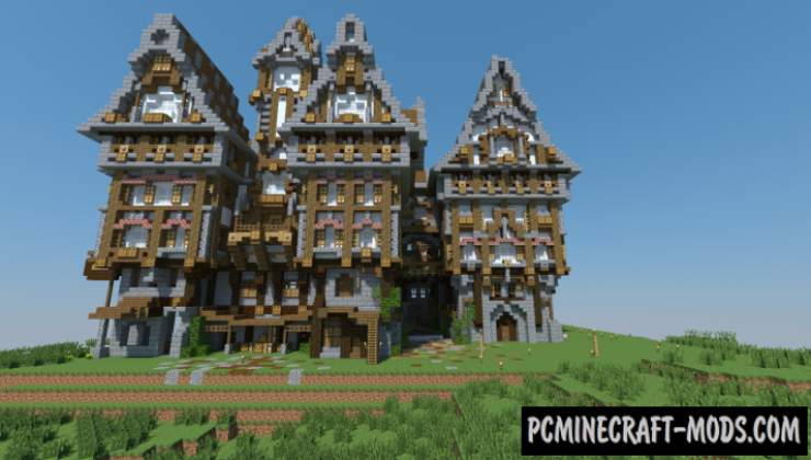 Medieval Urban Manor - Castle Map For Minecraft