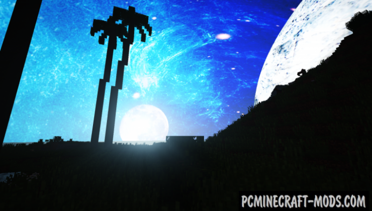 Blue Nebula Planetoid Resource Pack For Minecraft 1.12.2