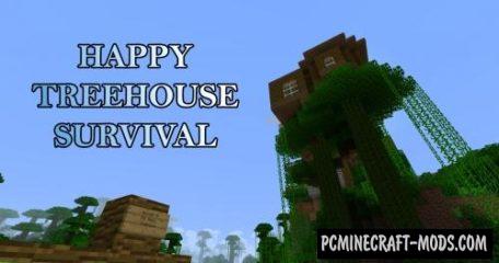 Happy Treehouse Survival Map For Minecraft