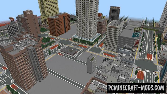 Japanese Modern City Minecraft PE Map iOS/Android 1.17.0