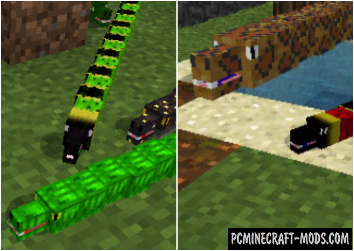 New Reptiles Mobs Addon For MCPE iOS, Android 1.11, 1.10