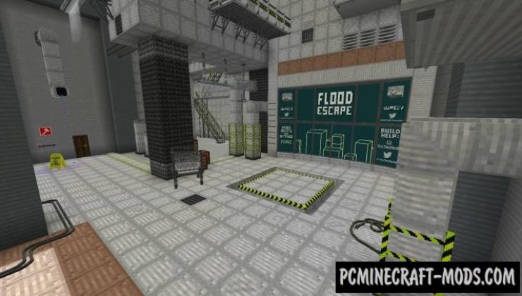 Flood Escape Map For Minecraft 1.14, 1.13.2  PC Java Mods 