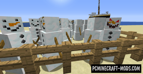 Random Snow Golem Faces Resource Pack For Minecraft 1.13.2