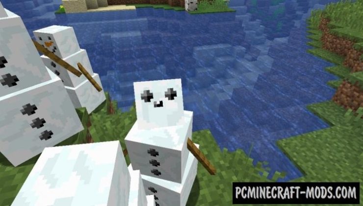 Random Snow Golem Faces Resource Pack For Minecraft 1.13.2