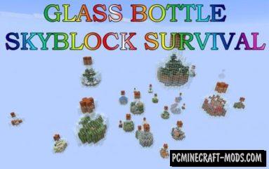 Glass Bottle SkyBlock Survival Map For Minecraft