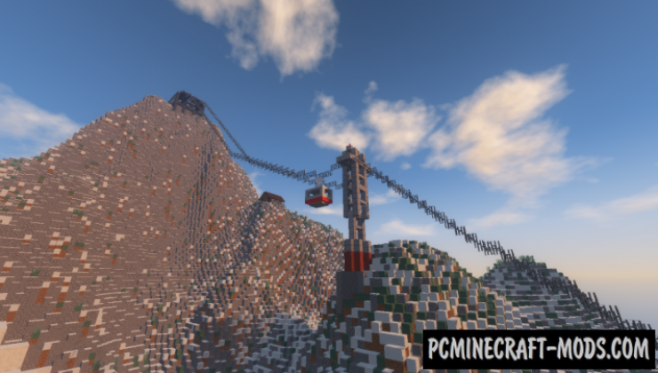 Working Cable Car - Adventure Map For MC
