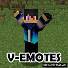 V-Emotes Mod For Minecraft 1.12.2, 1.11.2, 1.10.2, 1.8.9