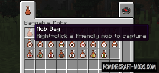 Baggable Mobs - Useful Tool Mod For Minecraft 1.12.2