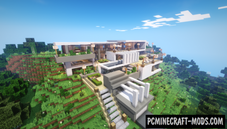 Mansão Moderna - House Map For Minecraft 1.20.4, 1.20.2 | PC Java Mods