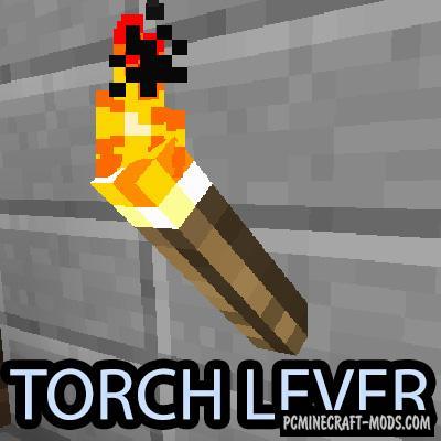 Torch Lever Mod For Minecraft 1.13.2, 1.12.2