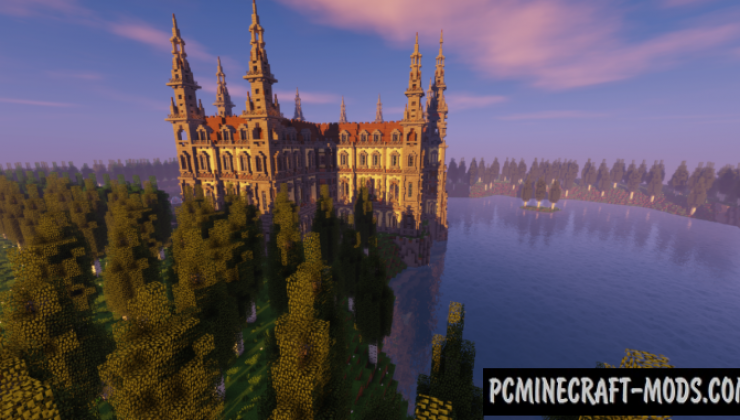 French Castle with Garden Map For Minecraft