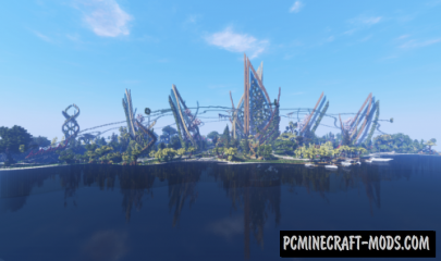 A Fantastic Futuristic Park - Adventure Map For MC