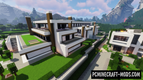 Modern Luxury Mansion Map For Minecraft 1.20.4, 1.20.2 | PC Java Mods