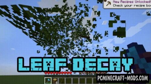 Leaf Decay Realistic Physics Mod For Minecraft 1 16 5 1 15 2 Pc Java Mods