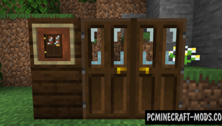 Glass Doors Resource Pack For Minecraft 1 14 1 1 13 2 1 12 2 1 7 10 Pc Java Mods